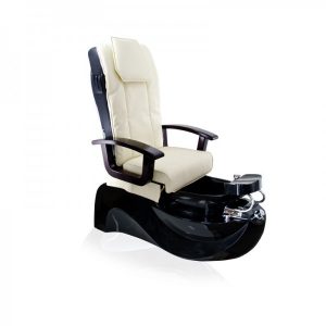 Fotel pedicure SPA TS-1204 ecru / czarny z funkcją masażu